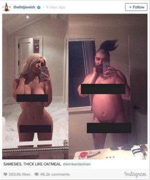 komik the_fat_jew parodiuje kim kardashian